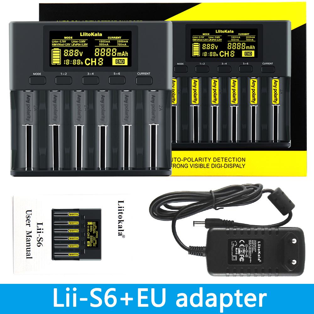 LiitoKala Lii-Series Lithium Battery Charger for 18650, 21700, 26650 (Models: S8, S6, S4, S2, S1)