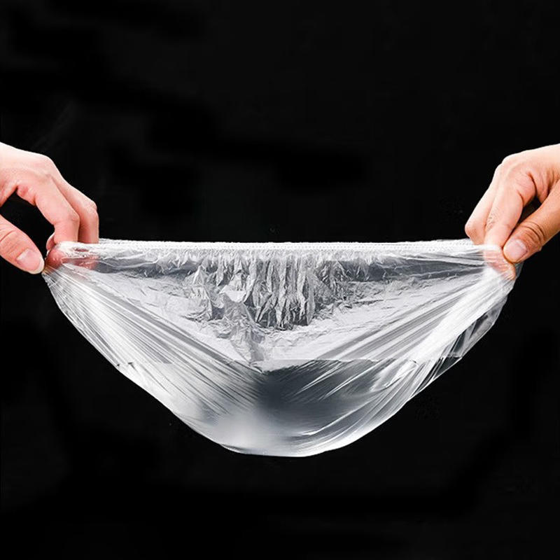 100Pcs Clear Disposable Shower Caps PE Waterproof Hair Caps for Hair Dye, Spa & Bathing  Kitchen Bathroom Accessories