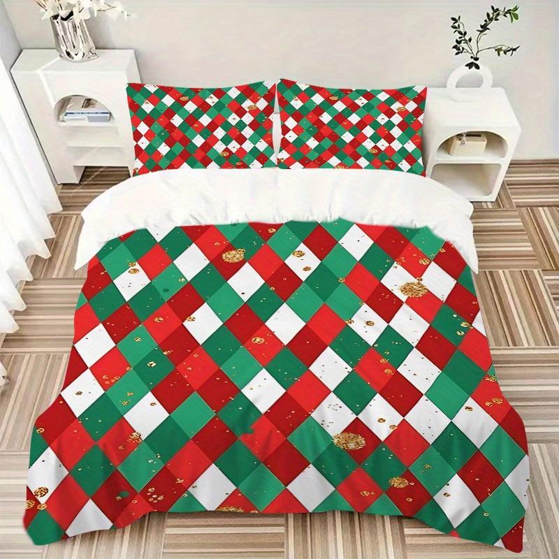 3pcs Christmas Wrapping Paper Bedding Set, Breathable and Soft, Suitable for All Seasons, Ideal for Home Use, Suitable for Bedroom Decor yy250821211