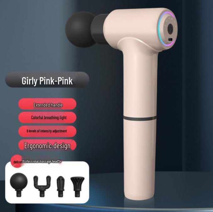 Электрический массажер для фасций с двумя головками, профессиональный массажер для трапециевидных мышц и всего тела English