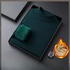 Winter Men's Solid Color and Fleece Thickened Mink One-piece Cashmere Sweater Half Turtleneck Sweater for Men