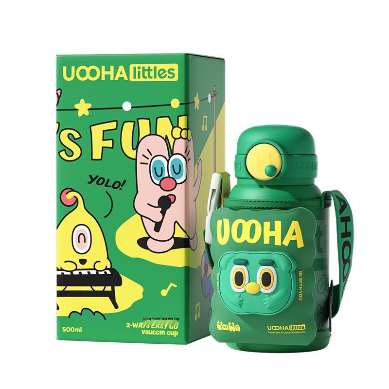 UOOHA 316L Stainless Steel Insulated Straw Bottle
