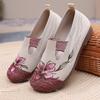 Ladies' Summer 2026 Breathable Soft Sole Anti-slip Mom Shoes Leisure Mesh Flat Embroidered Shoes
