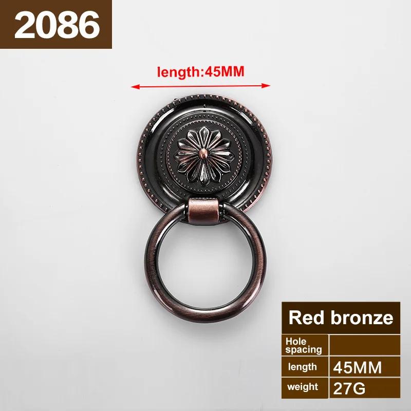 Red Bronze Handle Kitchen Door Knob Cabinet Drawer Closet Antique Shabby Chic Handles Dresser Knobs Furniture pulls