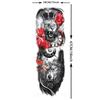 1 Sheet Long Sleeve Temporary Tattoos For Men Women Flower Skull Lion Wolf Tiger Nun Fox Compass Tattoo Sticker Body Art Arm Leg