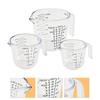Baking Utensil Measuring Cup Set of 3 with Dual Graduated Cup Transparent Clear Scale Three-piece Suit Measuring Device