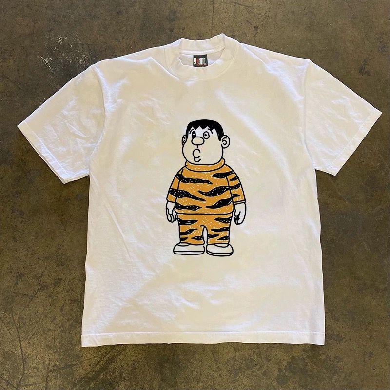 

Make Money for Charity 260G Heavy Weight Pure Cotton! Chubby Goda Takeshi Oversize Male and Female Couple Short Sleeve T-shirt White M [260g Heavy weight pure cotton]]