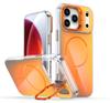 Anti-yellowing Built-in Super Magnetic Lens Holder Case For iPhone 17 Pro Max 17 Air 16e 16 Pro 15 + 14 13 12 11 Protect Cover