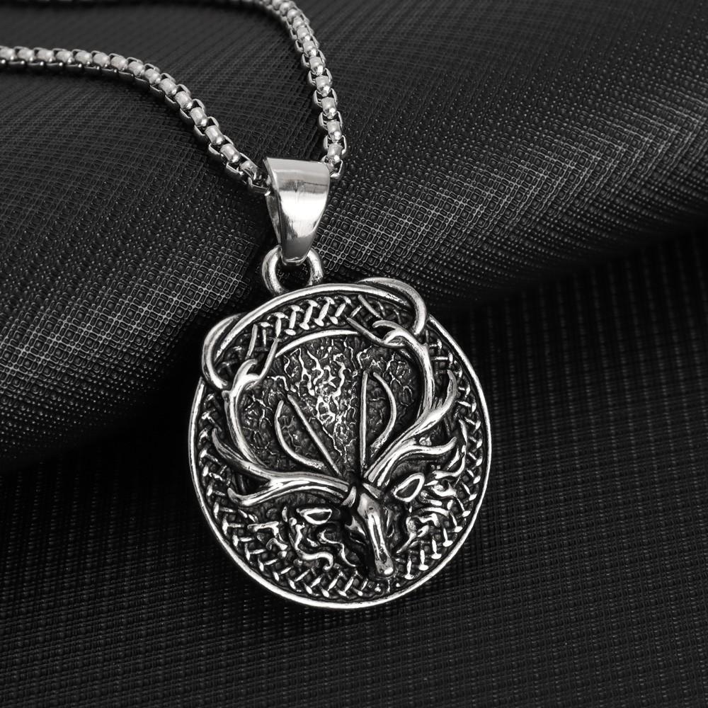 New Elk Animal Pendant Hip Hop Retro Trendy Pendant Necklace