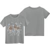 Kids' Halloween Print Neck Short Sleeve T-Shirt, Loose Fit Casual Top for Halloween Party