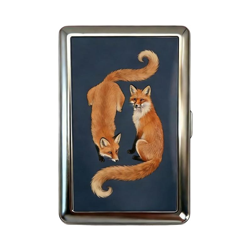 Portable Artistic Card Wallet Sturdy Metal Credit Card Organizers Traditional Art Storage Case Ideal For Travel And Gifts
