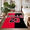 Anti‑Slip Crystal Velvet Floor Rug, Chicago Bulls Design Carpet for Indoor Living Bedroom Home Decoration