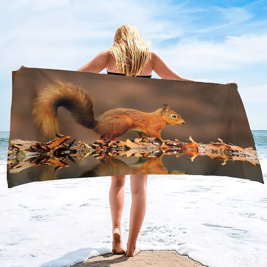 Soft Bath Towels Squirrel Comfy Bathing/Beach/Camping Towel for Women Men Girls Boys Large Size Quick Dry Sand Free Beach Towels