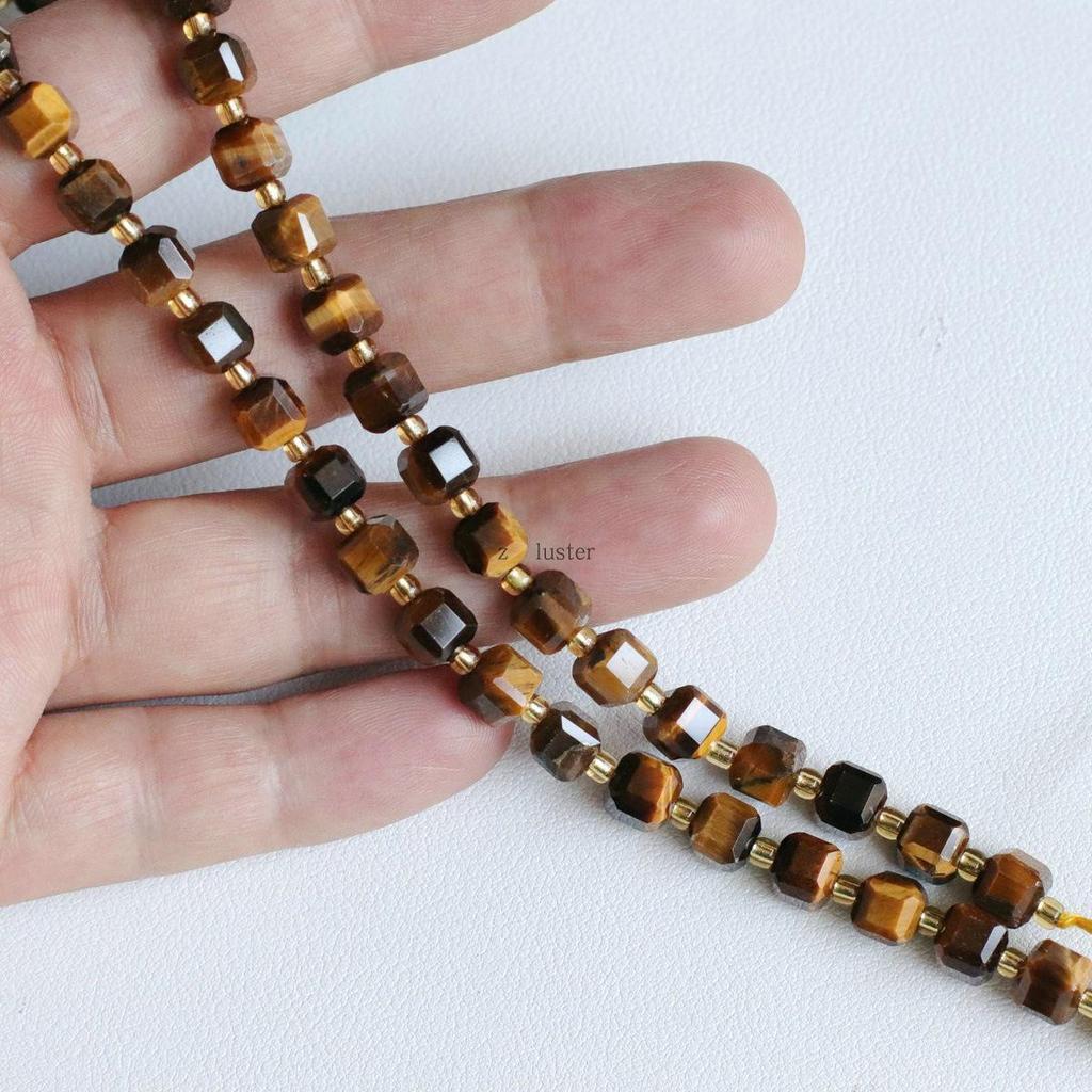 6mm Faceted Natural Crystal Gemstone Beads for DIY Jewelry & Hair Accessories
