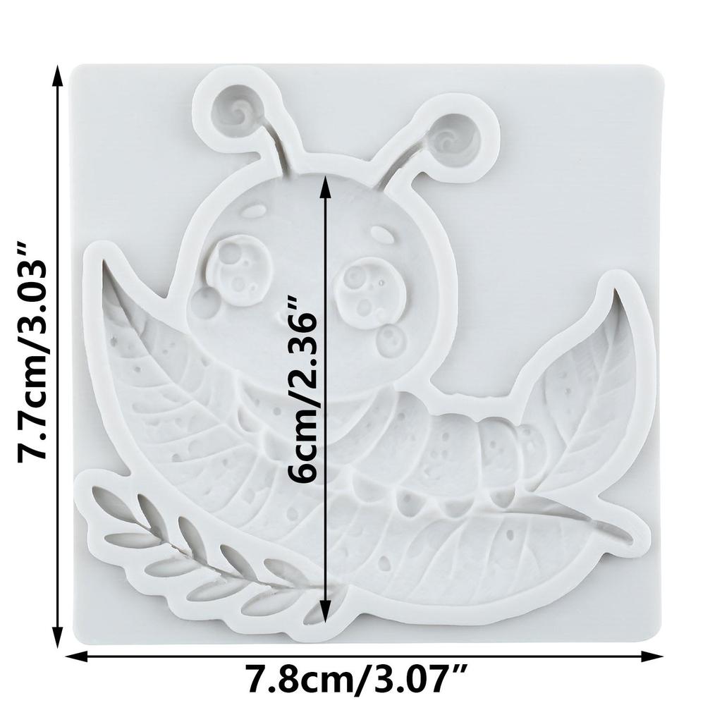 Insect Silicone Mold Worm Bee Ladybug Fondant Molds Cake Decorating Tools Theme Cake Dessert Decorated Chocolate Candy Mold