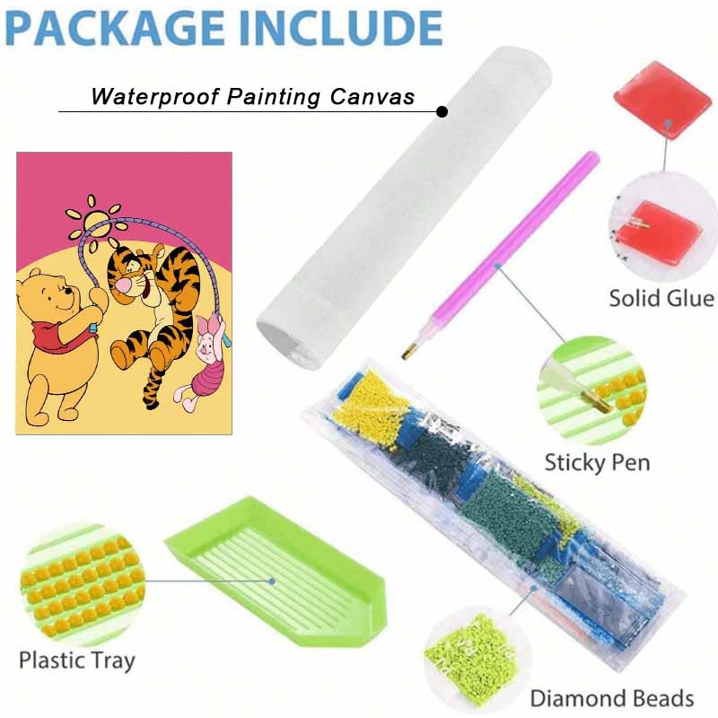 Disney Diamond Painting 5D DIY Winnie the Pooh Diamond Art Painting Kit Adult/Beginner Gift Idea Home Decor