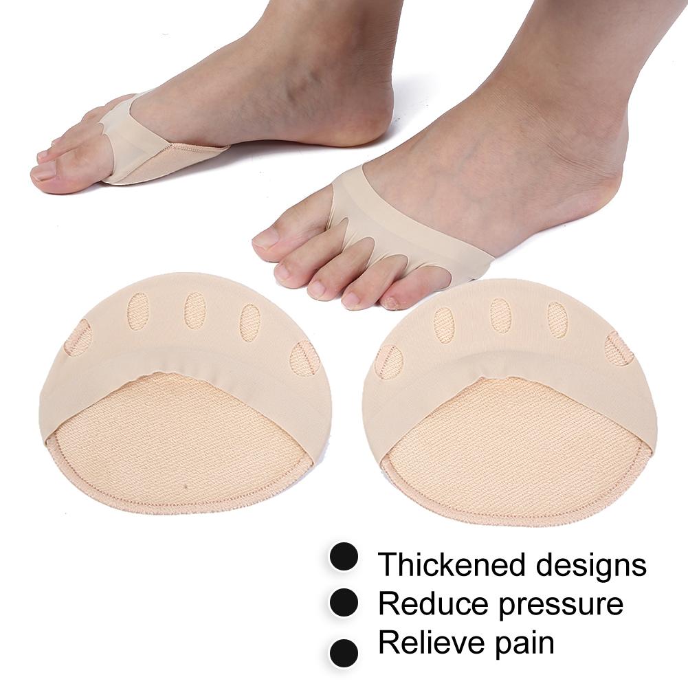 2 Pairs High Heeled Shoes Breathable Forefoot Pad Stress Pain Relief Forefoot Patch(Black )