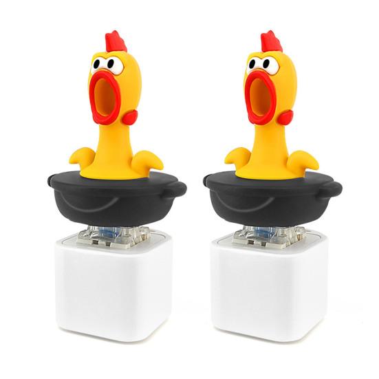 1/2 Pcs Seagull Mine Button Keychain Rechargeable Fidget Clicker with Real Sound