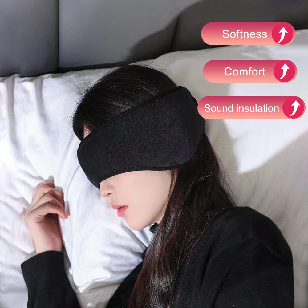 Masque pour les yeux réglable 2 en 1 Bouchons d'oreilles Réduction du bruit Sommeil Voyage Sieste Isolation phonique Cache-oreilles