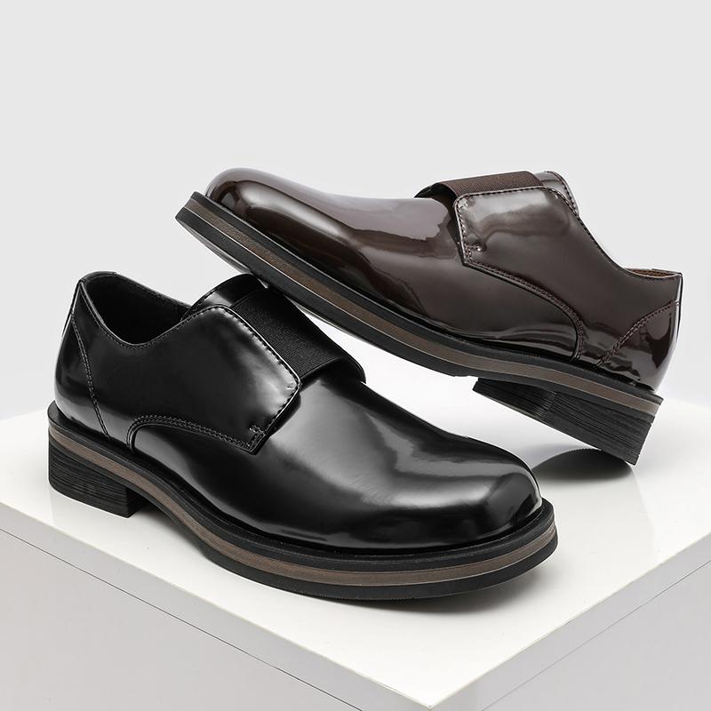 Fashion Autumn And Winter Fashionable Men's Casual Loafers Elastic Band Formal Shoe Comfortable Anti -Slip Office Formal Business Shoes