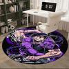 1pc My Hero Academia Shoto Todoroki Round Carpet - Anime Cartoon Design Chair Mat, Non-Slip Rug for Office, Home Decor, Living Room