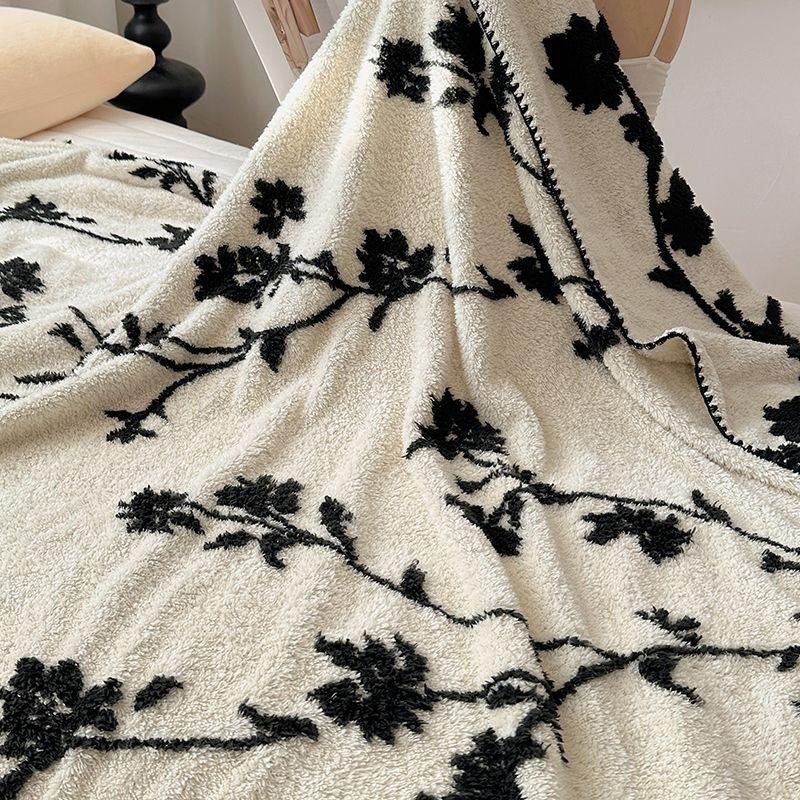 Französische Vintage Verdickte Korallenfleece Decke - Herbst/Winter Büro Nickerchen & Sofa Überwurf