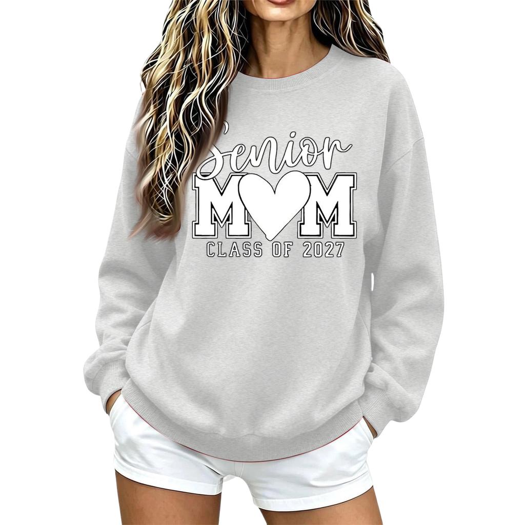 Women's Casual Neck Long Sleeve Pullover Sweatshirt, 2027 for Everyday Wear