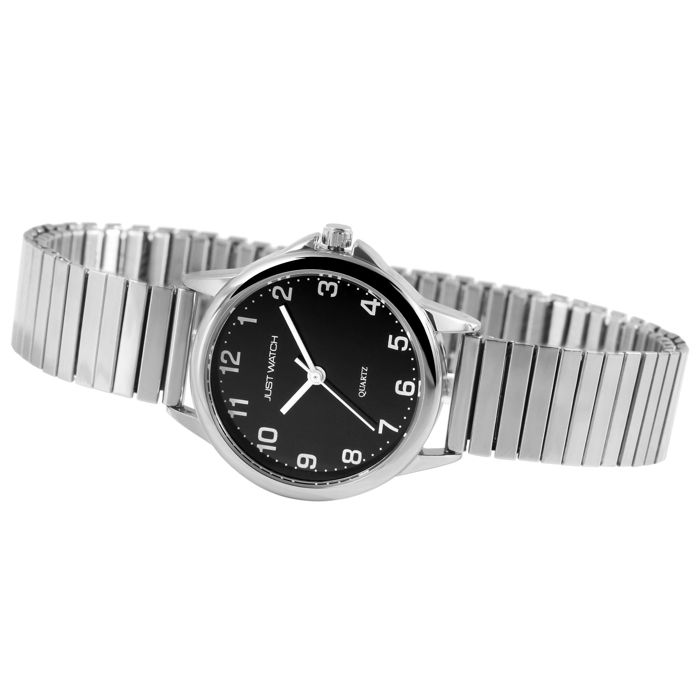 Montre - Angelique - Femme - Boîtier 29 mm argent - Bracelet extensible acier