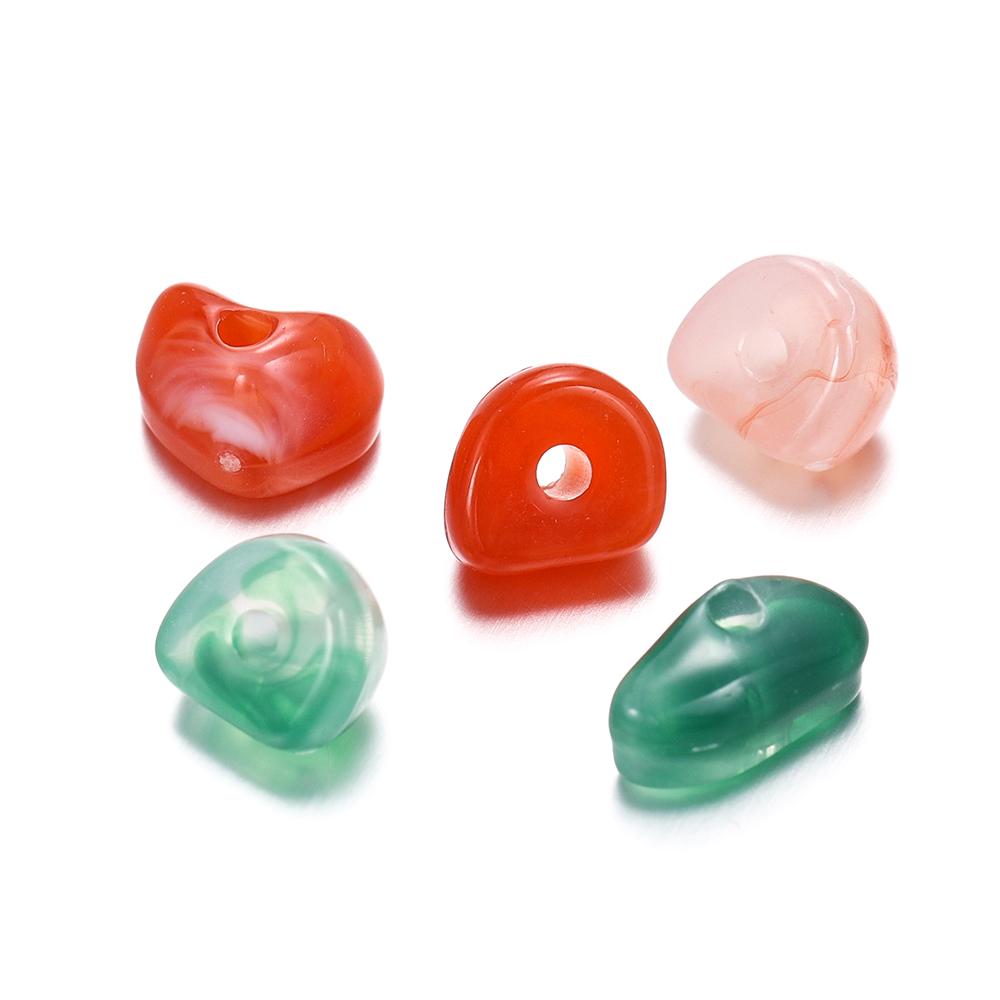 50/100 pezzi 5~8mm Pietra Naturale Imitazione Perline Acriliche Irregolari Perline Distanziatrici per la Realizzazione di Gioielli Charms Fai da Te Braccialetti Accessori