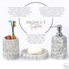 Ceramic Bathroom Accessories Set of 3 | Modern Luxury Bath Set with 300ml Soap Dispenser, Toothbrush Holder & Soap Dish | Bathroom Decor Items
