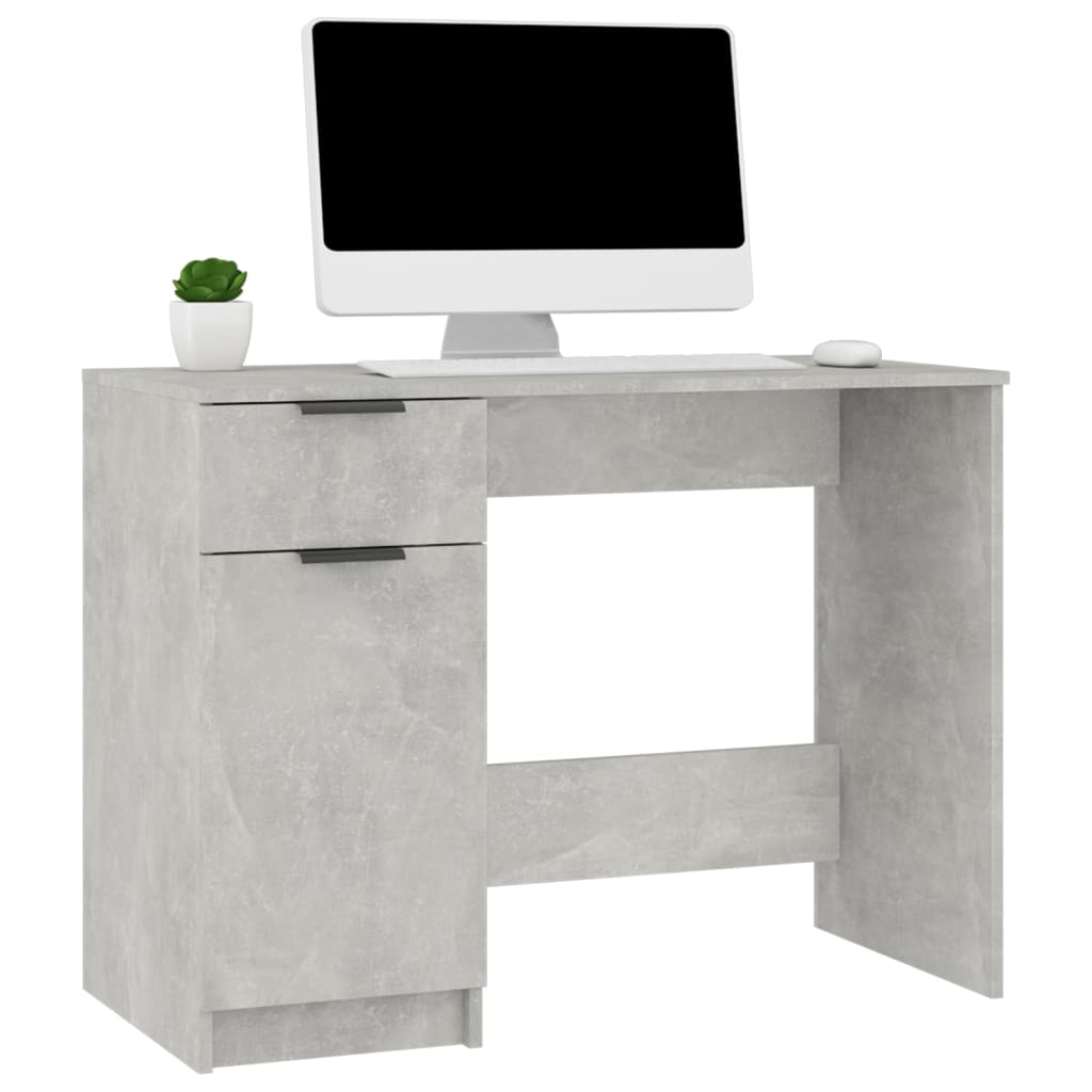 Desk Concrete Grey 100 x 50 x 75 cm Engineered Wood