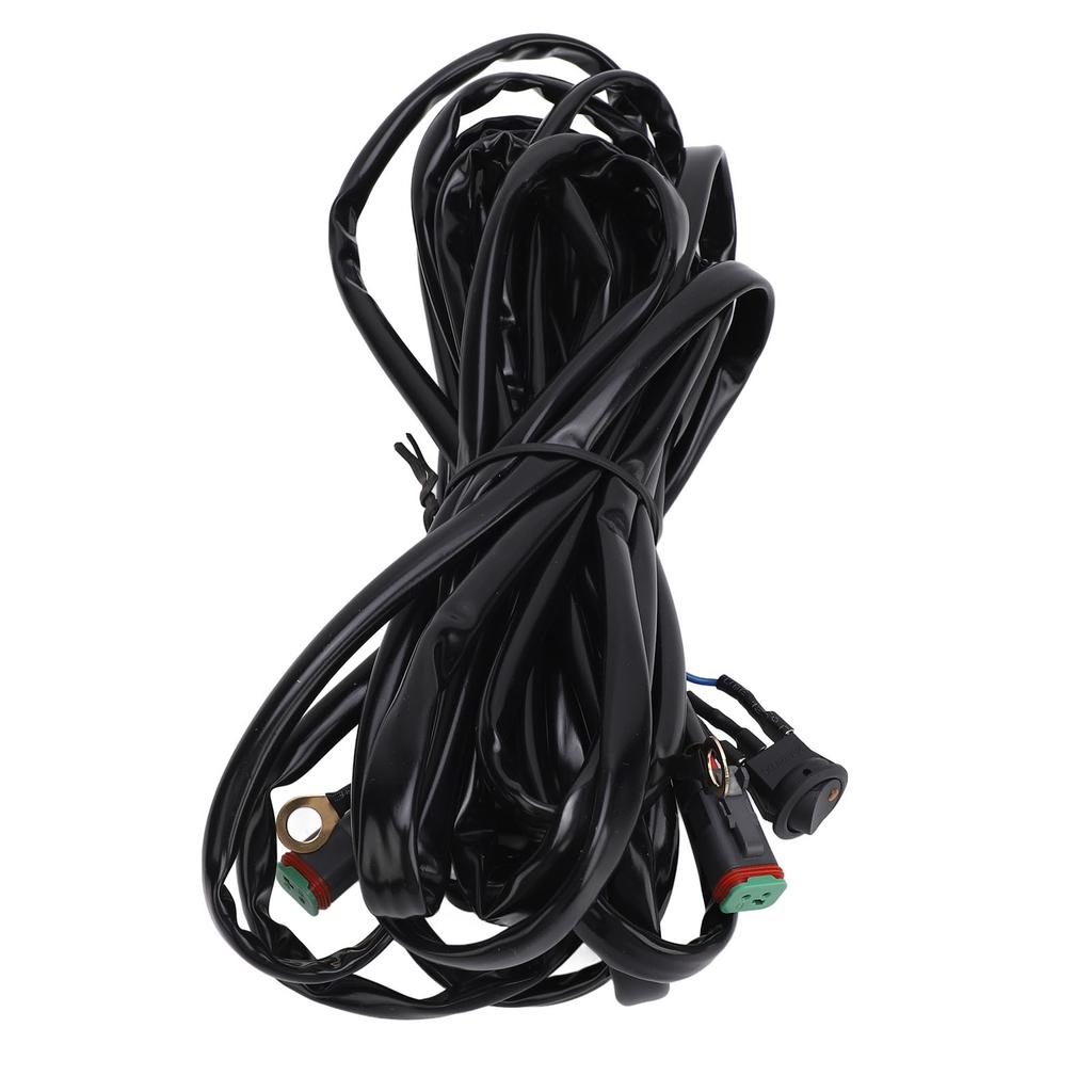 LED-ljusramp Kabelhärva 16AWG Kraftig DC 12V På Av-brytare Strömrelä Säkring för Lastbil ATV UTV Båt
