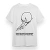 Women's T-shirt With Sisyphus Mythology Graphic White Cotton Oversize Tee USA