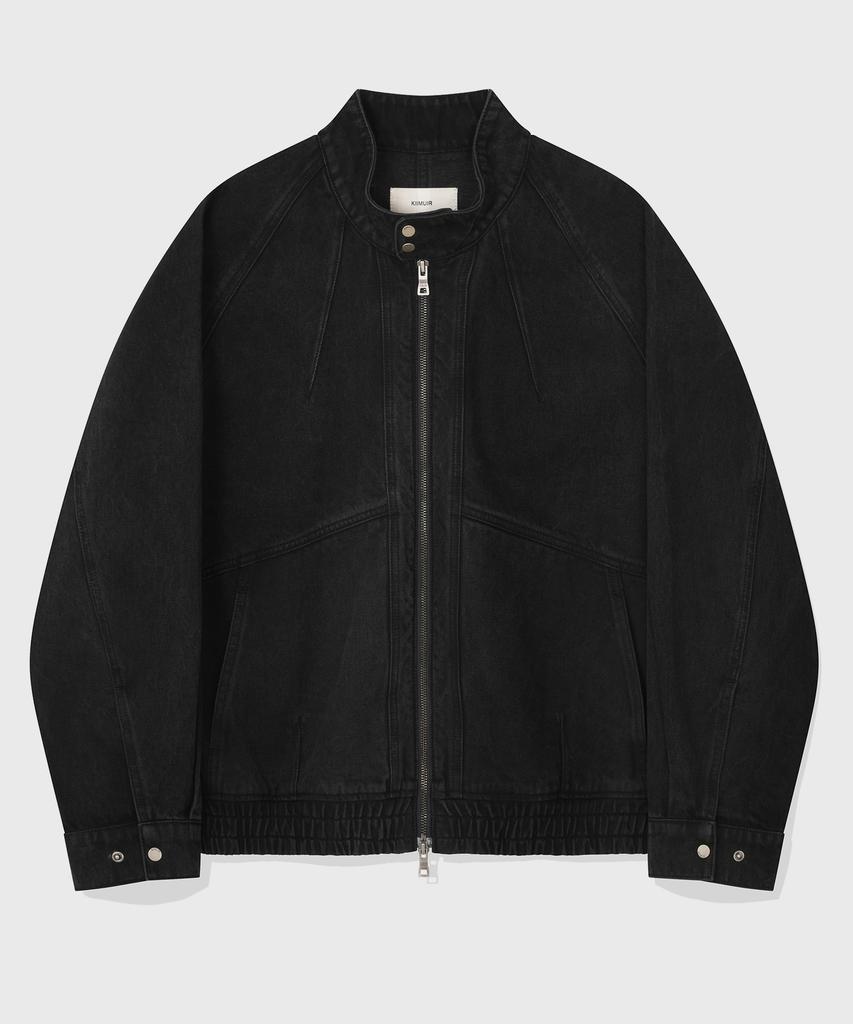 Kiimuir Harrington Denim Blouson Jacket_Black