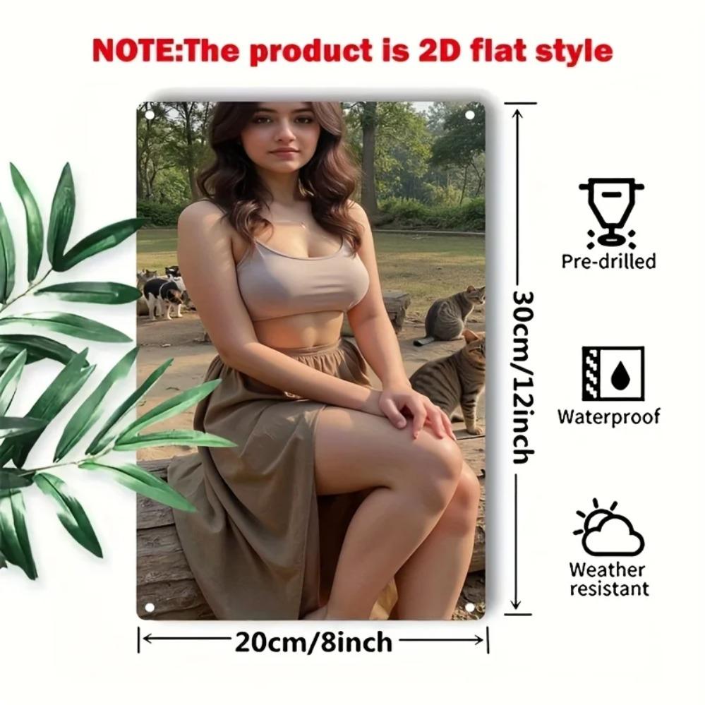 Metal Wall Art Sign, Humorous Home Bar Decor, 2D Flat Waterproof Christmas Gift Sign