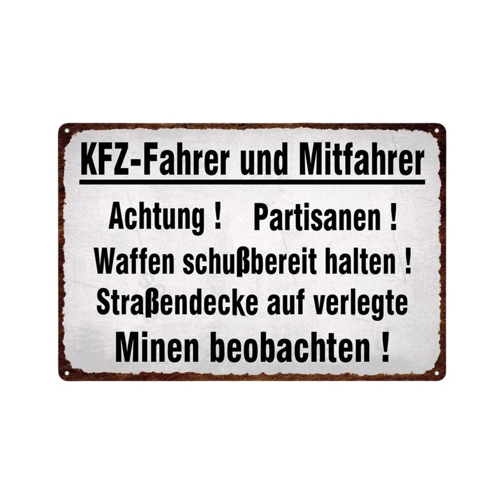 Germany HALT STÓJ Achtung Metal Sign German Warning Signs Hazardous Area Placards Vintage Plaque Plate Wall Decorative