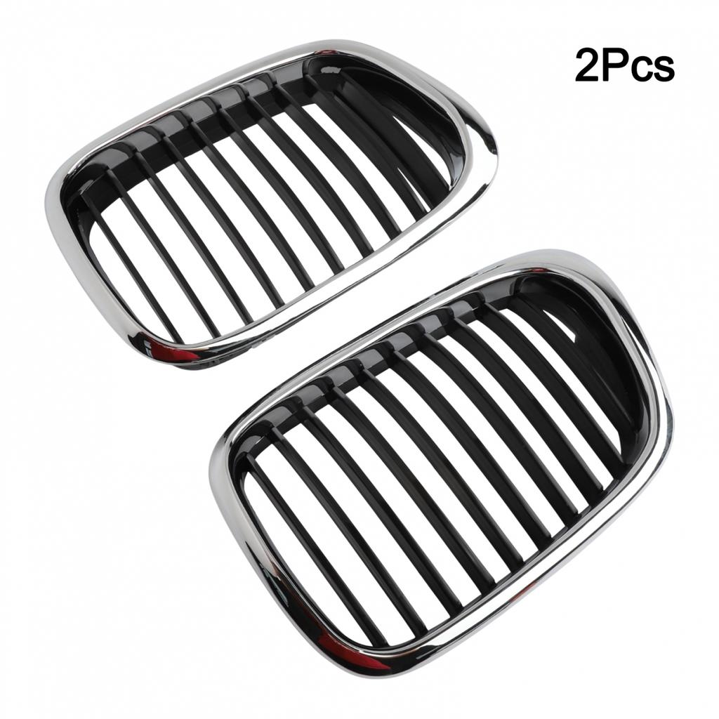 Stylish Appearance Chrome Black Grille ABS Material