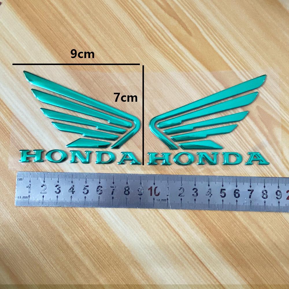 Autocollant Métal Logo Gravé au Laser Réservoir de Carburant Moto Honda