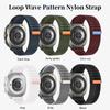 Nylon Loop Strap For Samsung Galaxy Watch Ultra 47mm Official Wave Pattern Fabric Bracelet Wristband Galaxy Watch 8 Ultra Correa