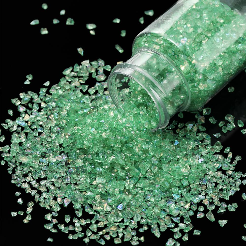 30g/Bottle Glass Crushed Stone Irregular Crystal Gravel Filling For DIY Epoxy Resin Mold Filler Craft Decorative Nail Art Filler