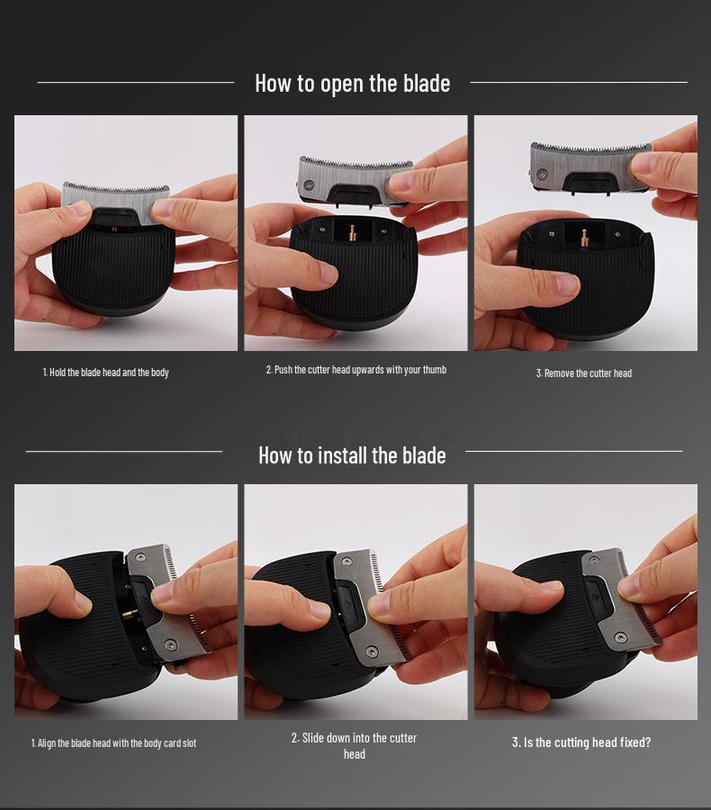 Men's Self-Charging Electric Hair Clipper with Two-Speed Adjustment & Digital Display