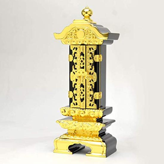Hasegawa Buddhist Altar Memorial Tablet, Double Rotating Memorial Tablet, 3 inches, Pure Gold Front, Center Plate, Original, Separate Top Coat,