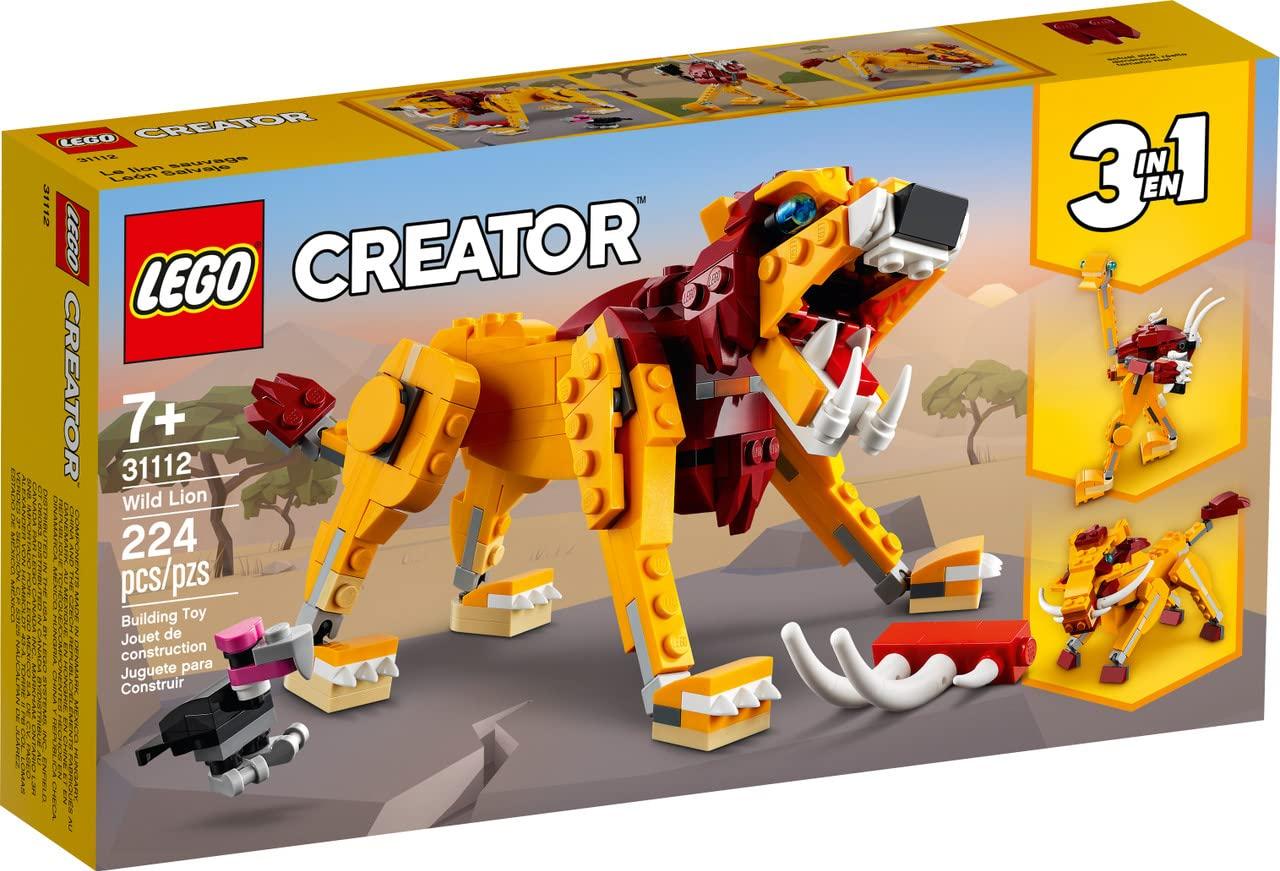 

LEGO Creator Дикий лев 31112 Игрушечные блоки Подарок Животное для мальчиков и девочек от 7 лет и старше
