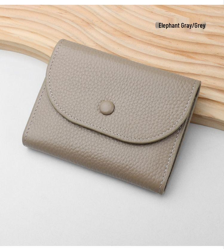 Compact Lychee Grain Coin Pouch: Multifunctional, Soft, Large Capacity Card Holder Wallet