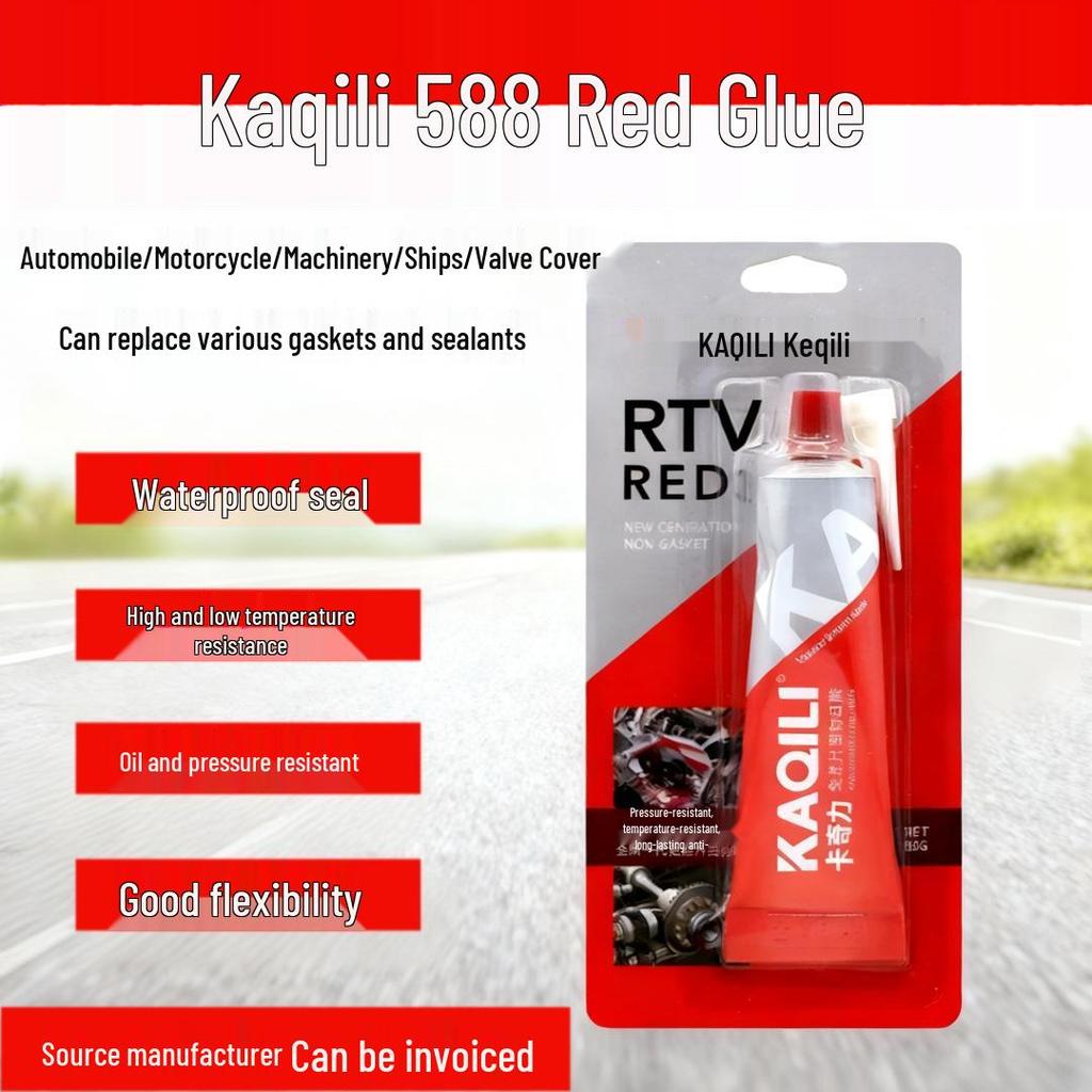 Jingu 586 High-Temp Red Glue Kachi Li Black Silicone Sealant, No-Gasket, Room Temperature Vulcanizing