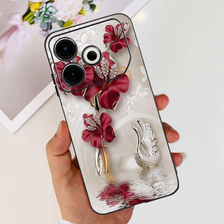 For Tecno Pova 6 Neo Phone Case Pova6 Neo 4G 2024 Elegant Printing Soft Silicone TPU Cases