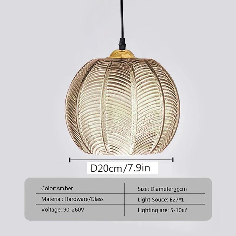Modern Glass Pendant Light Green Leaf Pattern Ceiling Chandelier For Living Room Dining Room Hotel Indoor Decorative LED Fixture