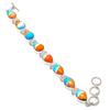 Natural Spiny Oyster Gemstone Handmade 925 Sterling Silver Bracelet 7-8" ETC-14471
