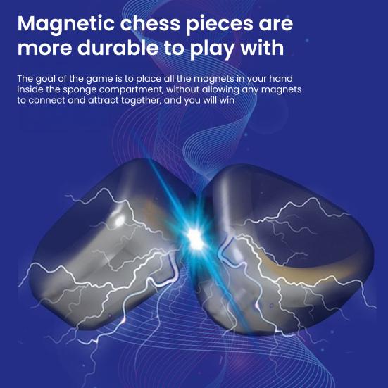 1 Set Magnetic Chess Game with String Stone Logic Thinking Educational Magnet Stone Toy Family Night