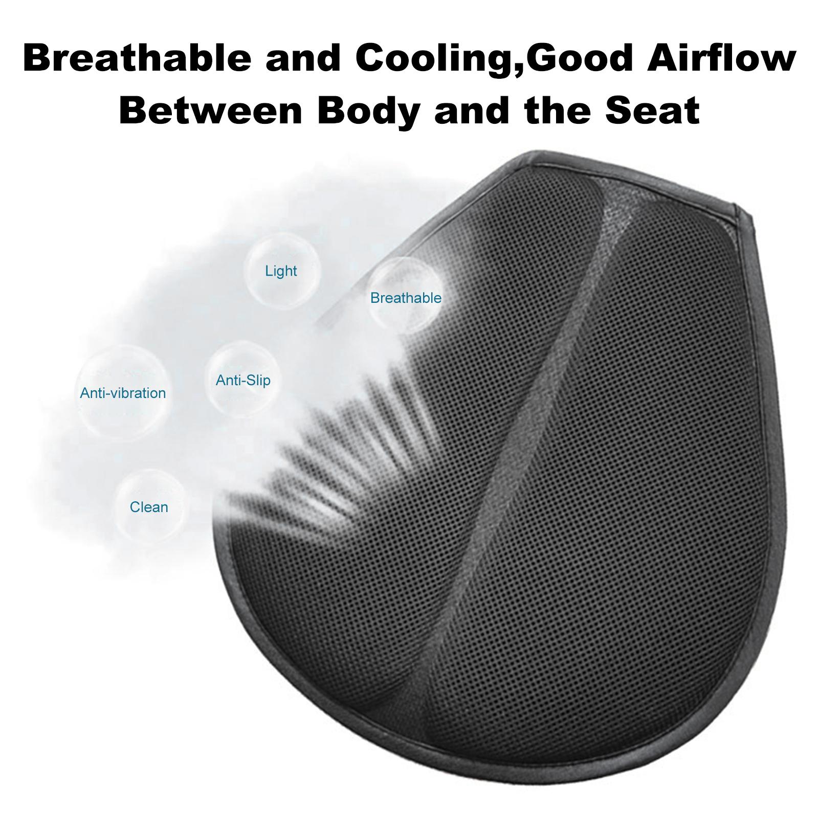 

Пятислойная гелевая подушка для сиденья с охлаждающей сеткой, дышащая ткань, антивибрационные аксессуары для мотоцикла чёрный